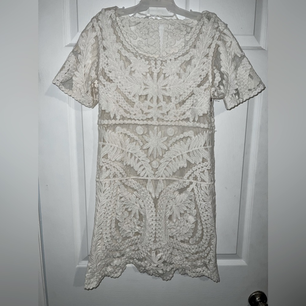 Ivory Lace Overlay Slip Dress - NWOT